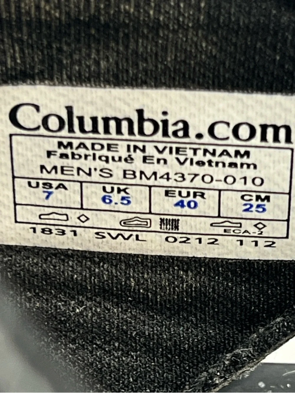 COLUMBIA Men’s Size 7 gray Black Outdoor Hiking Camping Fishing Sandals